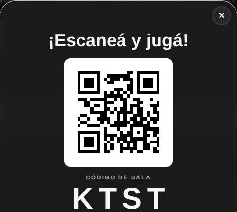 QR grande con el código de sala